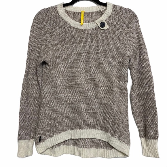 Lole Sweaters - Lole Oatmeal Cream Sweater with neck button detail